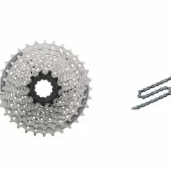Shimano Acera Kassette Og Kæde – 9 Gear Kassette 11-34 Tands Samt HG53 Kæde (Bundle)